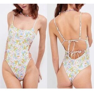 Love & Lemons Devon one-piece swimsuit in a retro floral print
